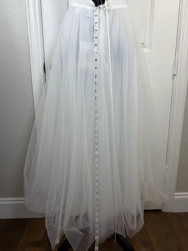 Hello Molly The Only One Maxi Dress White Tulle Size 4 - Image 5
