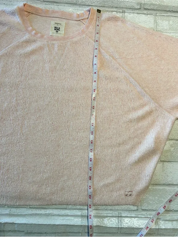 BILLABONG Woman’s Light Pink Reverse Crewneck Sweatshirt - Image 5