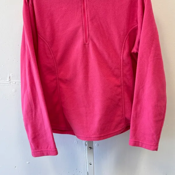 Marker Polartec Fleece Pullover Womens XL Pink 1/4 Zip Mock Neck Made in USA - Image 4