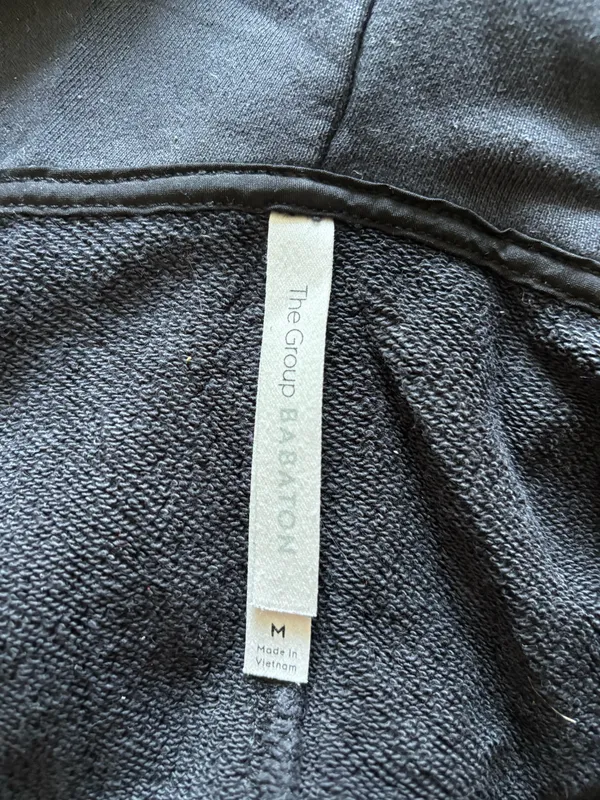 Black Zip Up Sweater with pockets Size M - Image 2