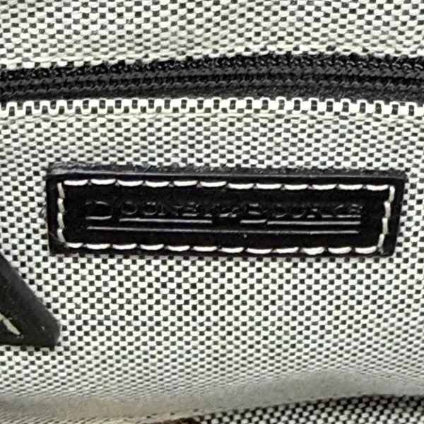 Dooney & Bourke Signature Monogram Jacquard Satchel Gray‎ Black Shoulder Bag - Image 16