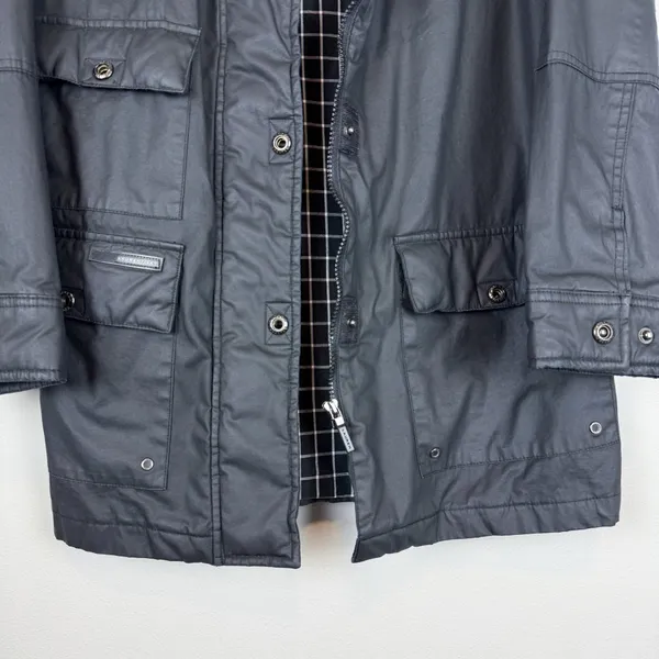 Lauren Ralph Lauren Black Waxed‎ Cotton Barn Jacket Chore Coat Size Small - Image 5