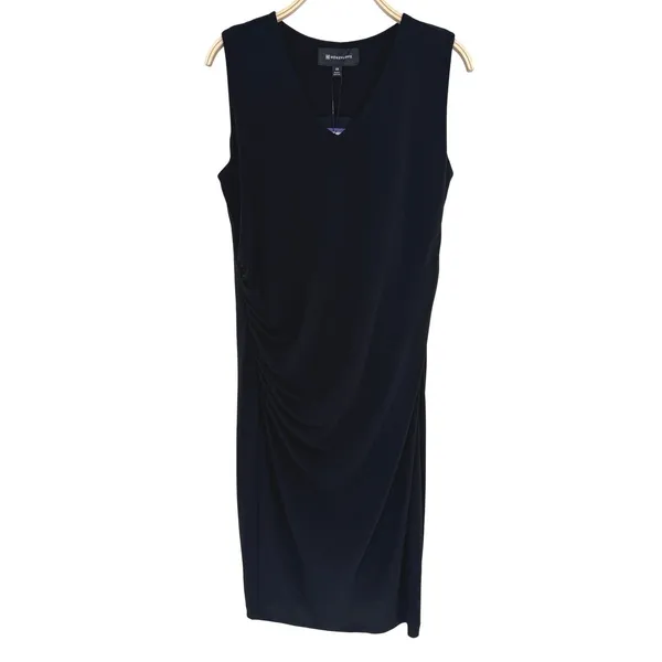Honeylove‎ InnerPower Black Sleeveless Midi Dress 1X Shaping Slimming Flattering - Image 4