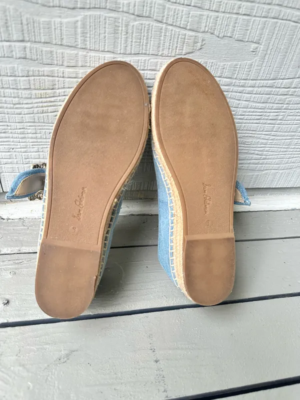 Sam Edelman Maddy Espadrille Mary Jane Ornate Buckle flats Montrose Blue Denim~9 - Image 6