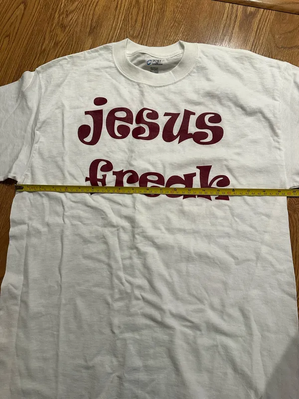 Jesus Freak white tee shirt unisex side medium new without tags - Image 3