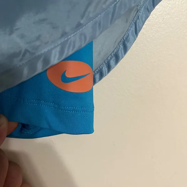 Nike Womens 2-in-1 Running Shorts Blue Compression Liner Size XS Toggle‎ Waist - Image 2
