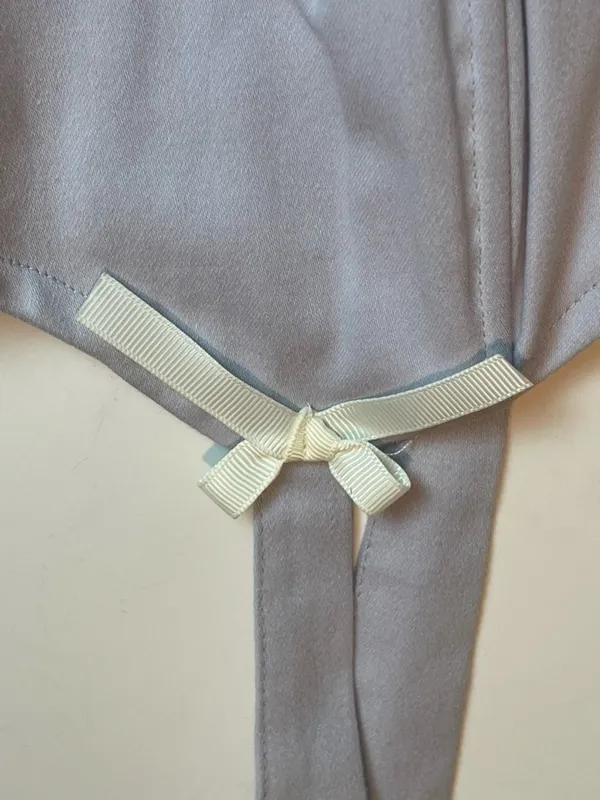Altar'd State Cotton Corset Top XL Grey Dawn Lace Trim Coquette Balletcore NWT - Image 10