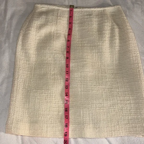 Vintage Ann Taylor Size 4 Wool Blend Cream Skirt - Image 12