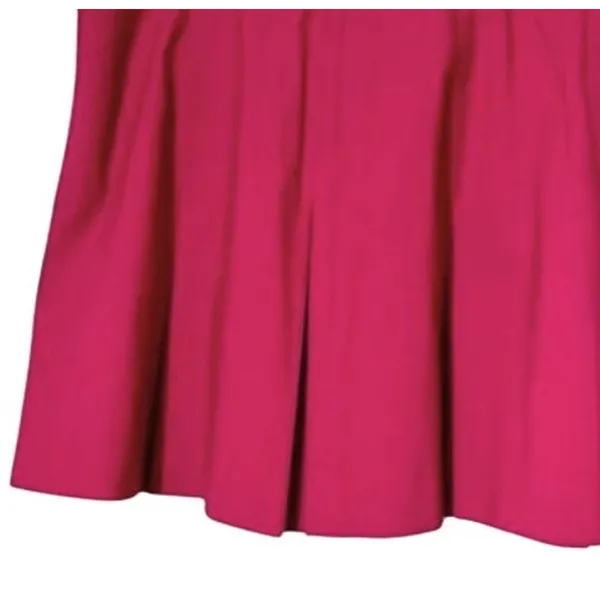 le coq sportif Womens Skirt Size 16 Pink Pleats Preppy Side Zip Colorful Comfort - Image 6