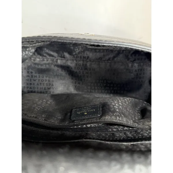 Kate Spade Purse Laurel Way Alisanne Black Leather Satchel Career Y2K Preppy - Image 6