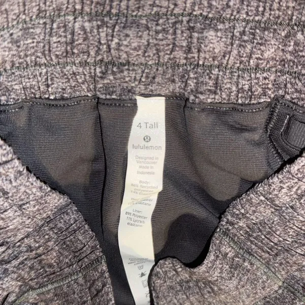 Lululemon Hotty Hot Short II Long 4" Heather Lux Multi Black Lined Swift Size 4 - Image 5