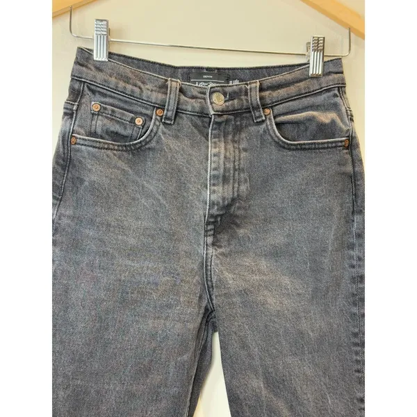 & Other Stories Jeans Women Size 25 Black High Waist Straight Leg Denim - Image 5