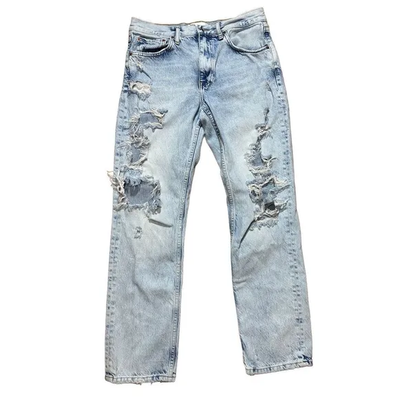 Zara The Truth Slim‎ ripped distressed mid-rise jeans sz 8 - Image 5