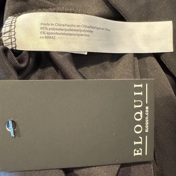 NWT ELOQUII Black Velvet Crossover‎ Faux Wrap Maxi Dress Plus Size 22 Formal - Image 4