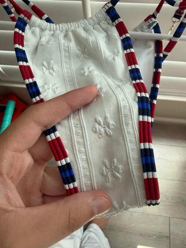 Isme swim anchor bikini size medium top size small bottom White - Image 2