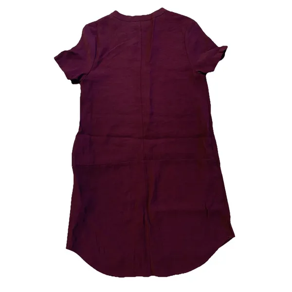 Lulus Shift Dress Women's Size XS Burgundy Rayon Pockets Short Sleeve V Neck - Image 4