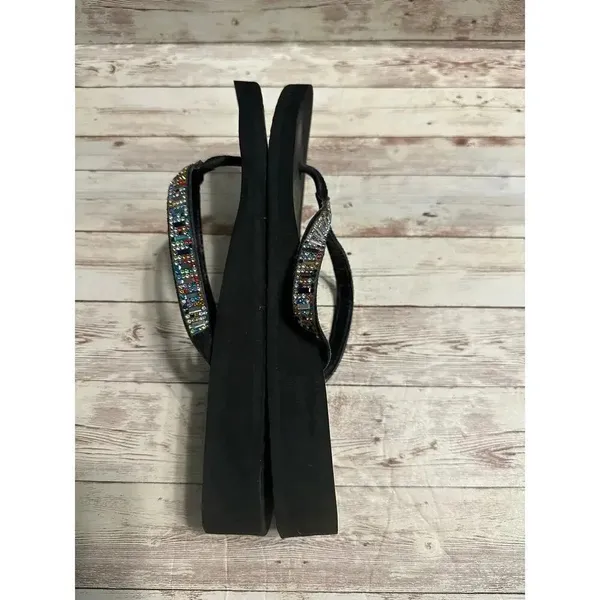 Yellowbox Flip Flops Size 9.5 Blingy Rhinestone Sandals - Image 10