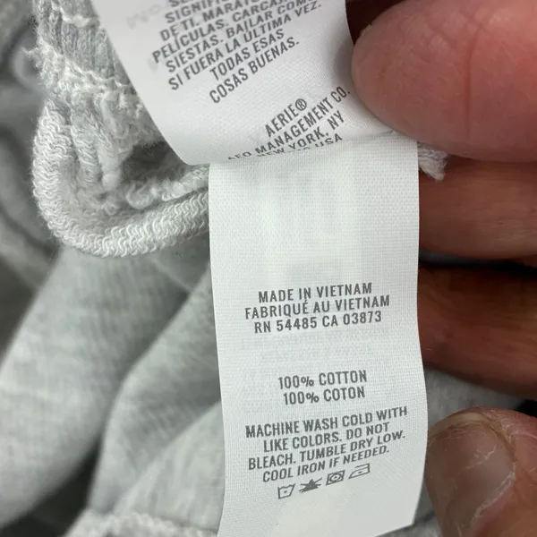 Offline by Aerie Cloud Fleece Sweat Short Size XXS Gray Athleisure Lounge Sporty - Image 12