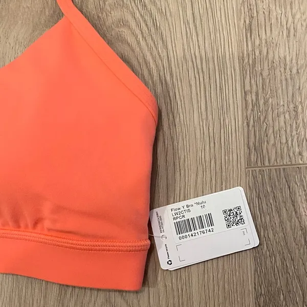 Lululemon Raspberry Cream Flow Y Bra - Image 5