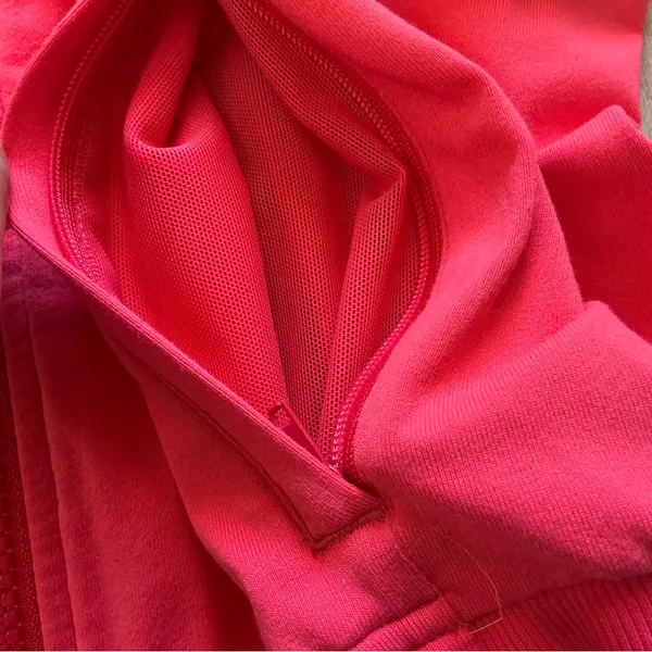 Lululemon coral full zipper long sleeve jacket Tadasana yoga athletic zip pocket - Image 6