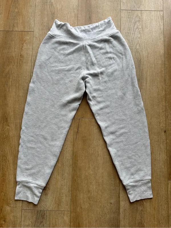 Athleta women’s Cream Waffle-Knit Joggers - Image 2