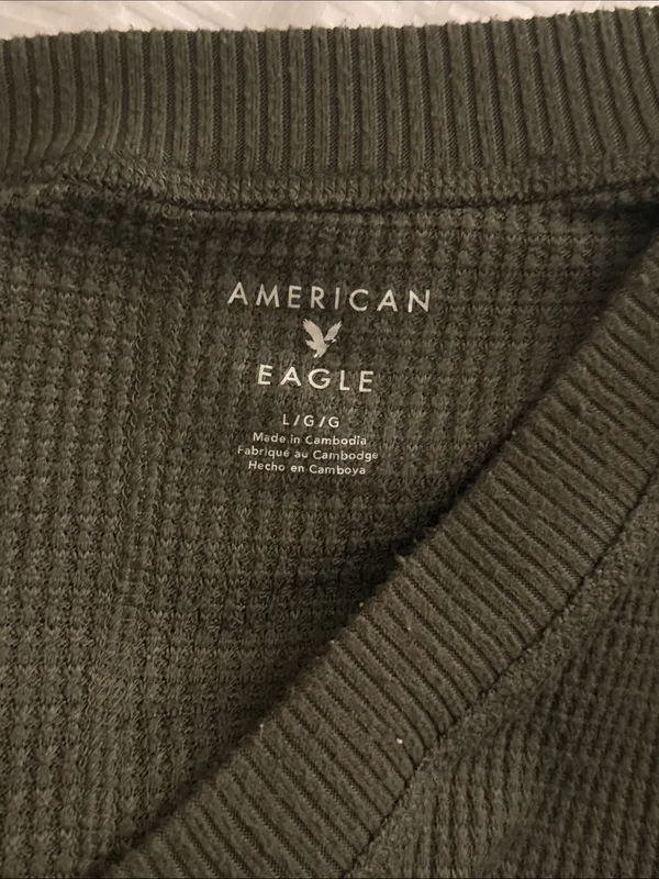 Women’s American Eagle Waffle Long Sleeve Shirt - Image 4
