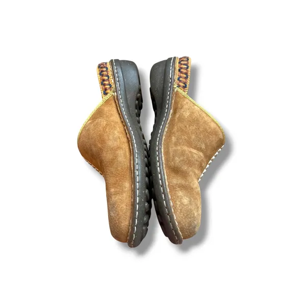 UGG Tasmina Clogs Womens 8 Chestnut Suede Shearling Lined Mules 5177 - Image 3