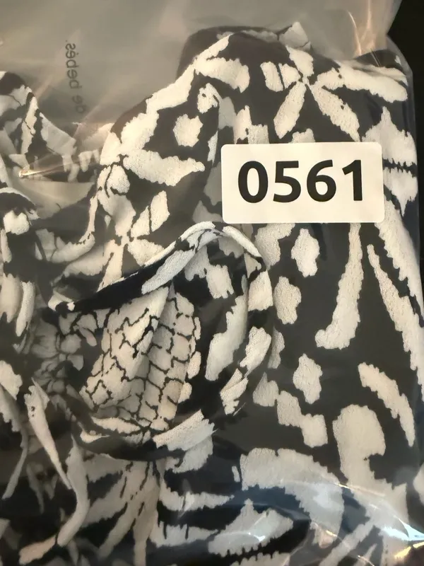 LOFT Black and White Tropical Print Smocked Ruffle Strap Tank Top-S - Image 6