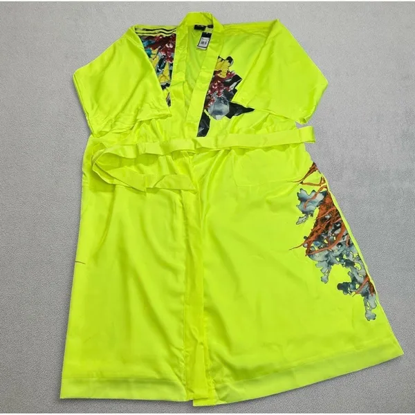 Adidas X Ivy Park Beyonce Satin Robe M Solar Yellow All Gender Printed Graphic - Image 2