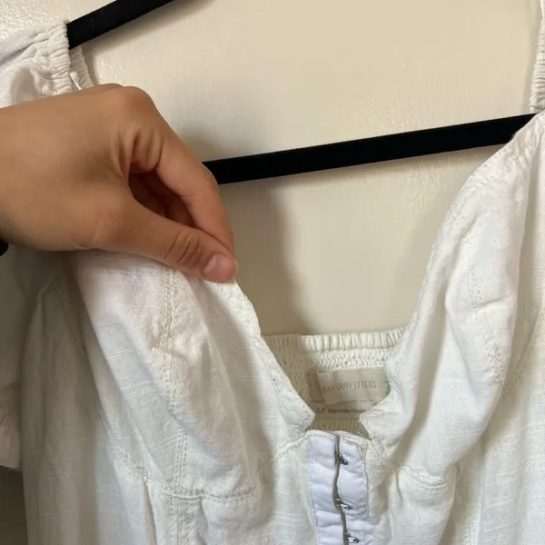 Urban outfitters white linen dress Britney hook and eye - Image 7