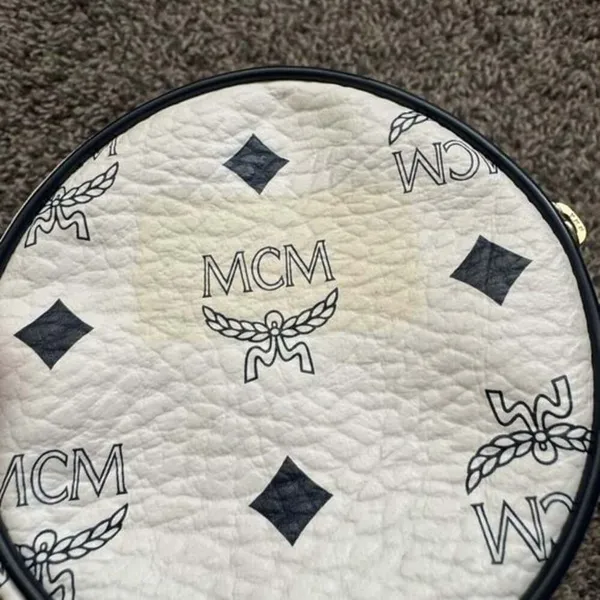 MCM Vintage Visetos Coated Canvas and Leather Coin Pouch - Image 3