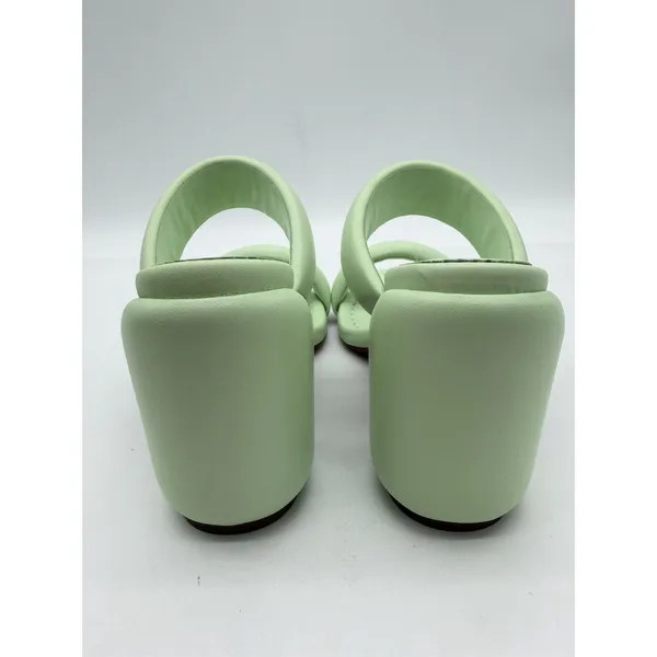 Christian Louboutin Inflama Sab 85 Leather Heels Sandals 38.5 Studio Green $945 - Image 6