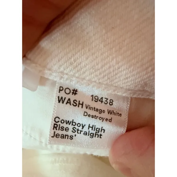 Reformation‎ Jeans Women 26 White High Rise Straight Leg Distressed Knee Denim - Image 11