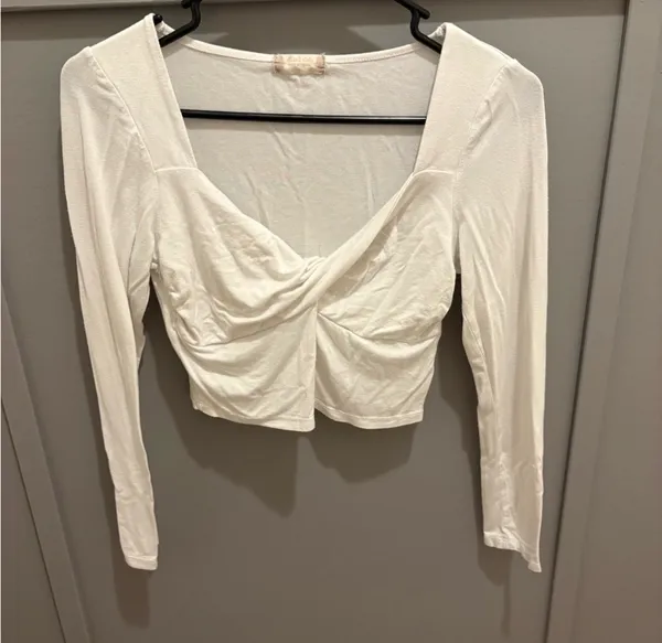 Altar'd State Twist Front Long Sleeve Crop Top  - Image 3