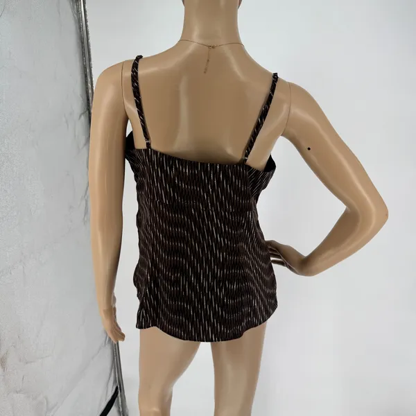 Banana‎ Republic Womens Brown Ikat Print Empire Waist Camisole Top Size 8 Zip - Image 16