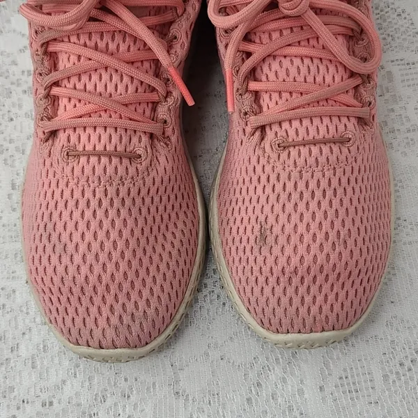 Adidas Pharrell Williams HU pink mesh athletic casual training shoes sz 5 - Image 3