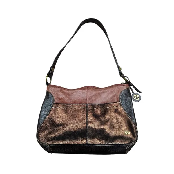 The Sak IRIS Medium Hobo Bag Teak-multi Y2K Style Metallic Brass Hardware - Image 4