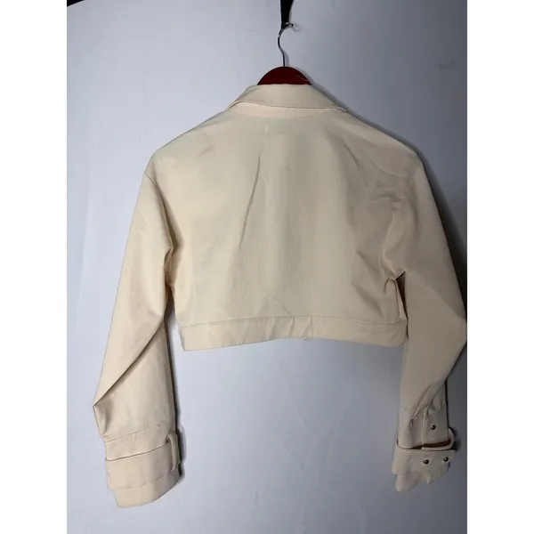 New Sasha Therese Florence crop shirt in cream sz S - Image 8