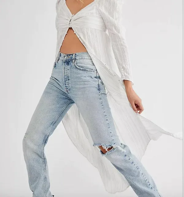 NWT FREE PEOPLE ButtonDown LUNA Maxi Top Size XS - Image 4