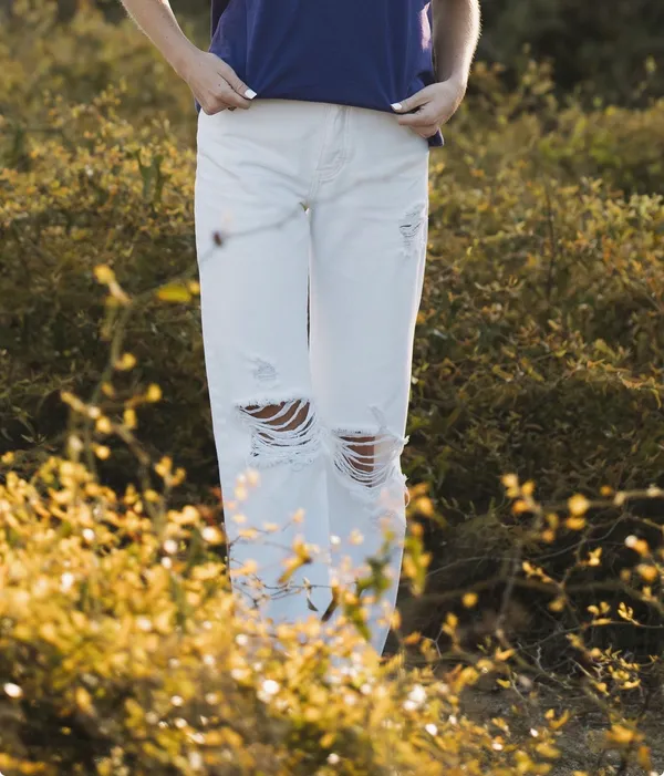 KanCan White ripped wide leg jeans - Image 2