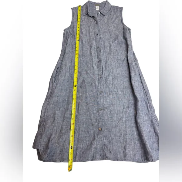 Magaschoni Blue 100% Linen dress Size S - Image 9