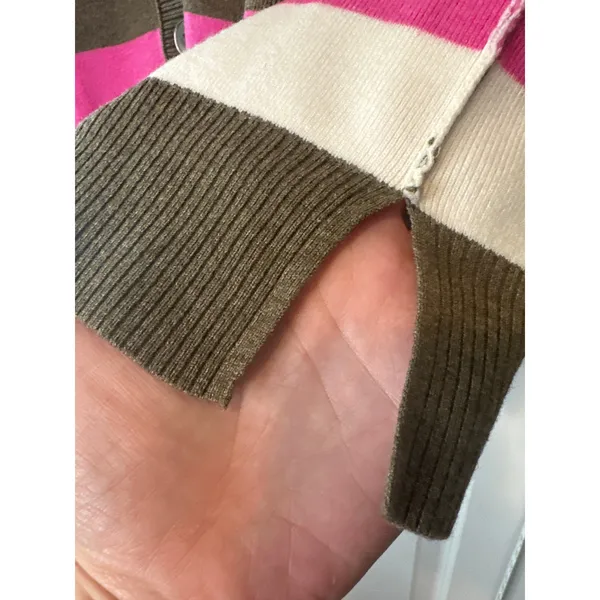 Free People NWT League of Her Own Oversized Cardigan Sweater Pink‎ Brown XS - Image 8