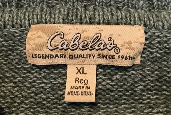 VTG Cabela’s heavy weight zip up knit sweater jacket Women’s size XL Cotton - Image 2
