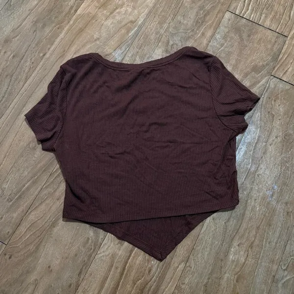Women's Brown Top Size M - Image 2