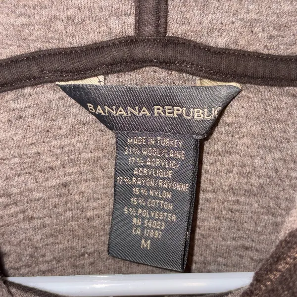 Banana Republic hooded sweater. Sz Medium Brown. - Image 5
