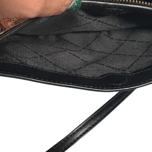 Michael‎ Kors Trisha Crossbody Women Medium Black Pebbled Leather Gold Hardware - Image 10