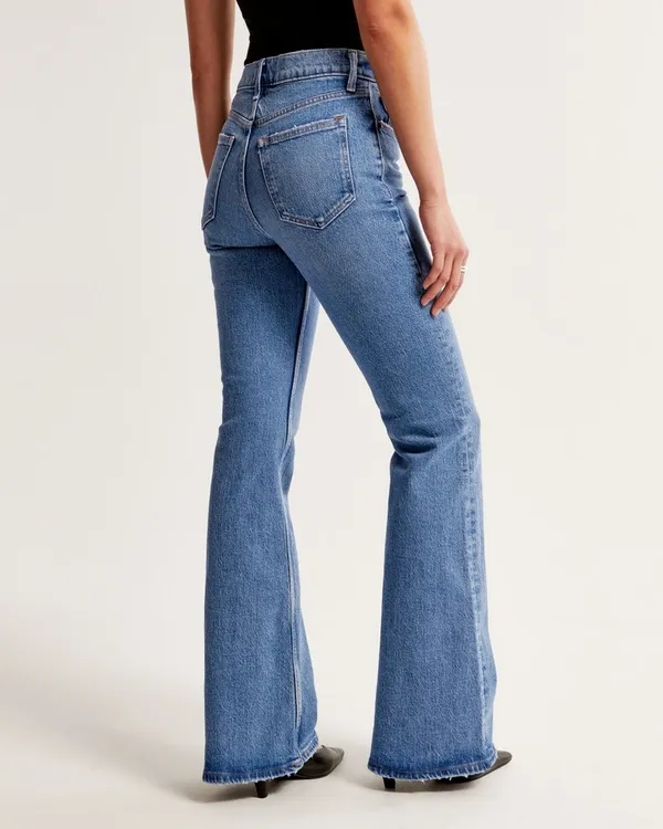 Abercrombie and Fitch The 70s Vintage Flare Ultra High Rise - 32 14L - Image 2