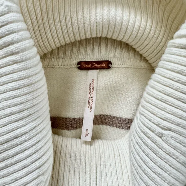 Free People Striped Turtleneck Sweater - Image 7