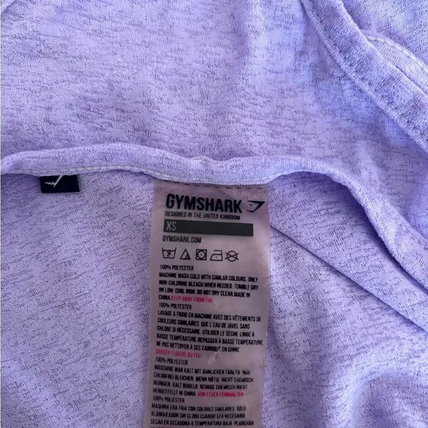 Gymshark Open Side Tank Top Womens XS Purple Racerback Workout Top - Image 2