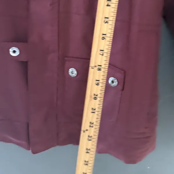 Burton‎ Dryride Women Burgundy Herringbone Snowboard Jacket Hooded Medium - Image 7